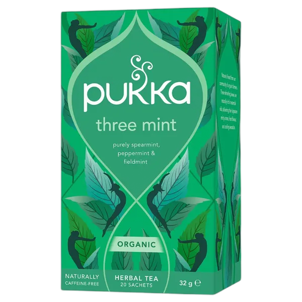 Pukka Org Three Mint Herbal Tea 20’S 32g