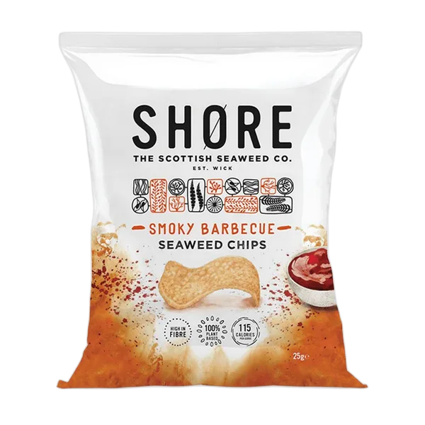 Shore Smoky Barbeque Seaweed Chips 25g