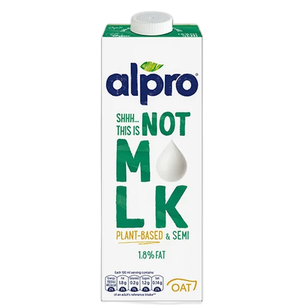 Alpro Oat Plant-Based & Semi 1ltr #80006164