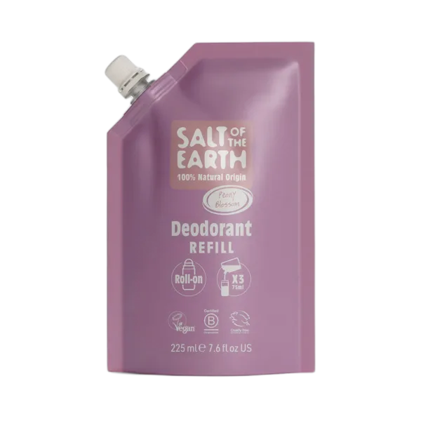 Salt Of The Earth Peony Blossom Refill Roll-On Deodrant 225ml