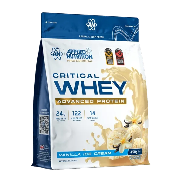 Applied Nutrition Critical Whey Protein Vanilla Ice Cream Powder 15svs/450g