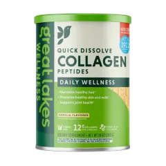 Glw Vanilla Daily Wellness Quick Dissolve Collagen Peptides 283g