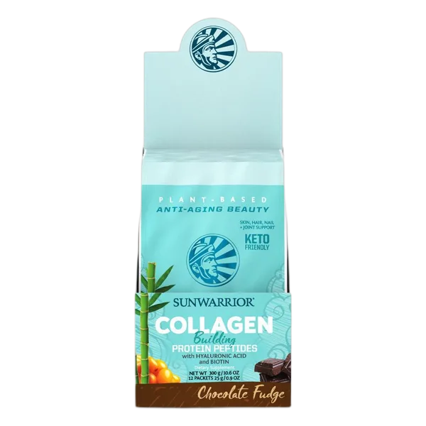 Sunwarrior Collagen Building Prot Peptides Choc Fudge 25g