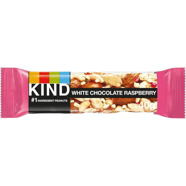 Kind Gf White Choc R/Berry Bar 40g