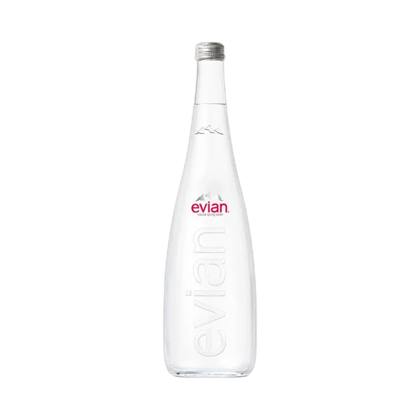 Evian Mineral Water Glass 750ml