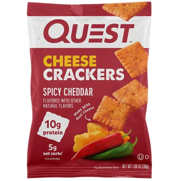 Quest Spicy Cheddar Cheese Crackers 30g