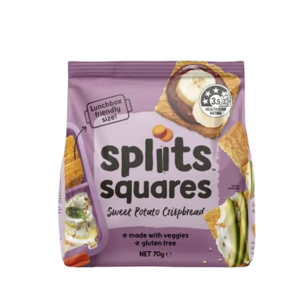 Orgran Gf Spliits Squares Sweet Potato C/Bread 70g