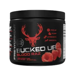 Bucked Up Pre-Workout Blood Raz Red R/Berry (25svs) 282g