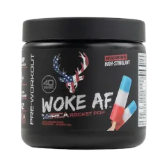 Bucked Up Woke Af Pre-Workout Rocket Pop Blue R/Berry, Lime & Cherry (40svs) 260g