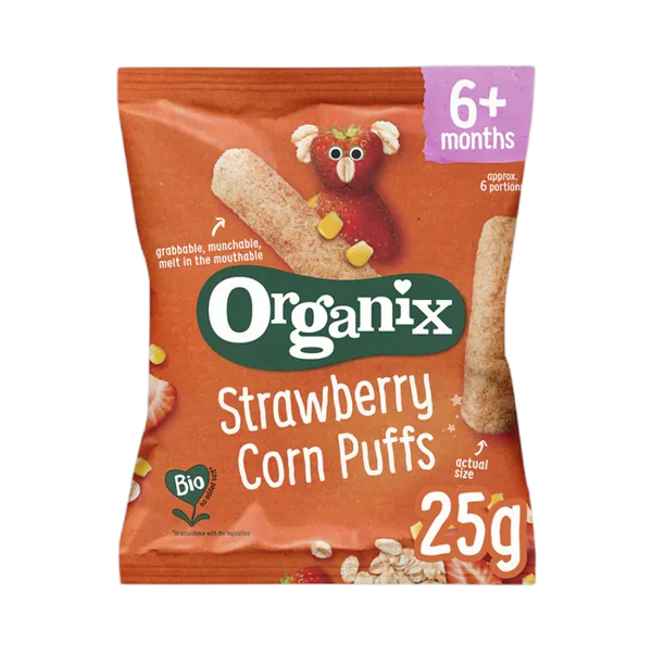 Organix S/Berry Corn Puffs 25g