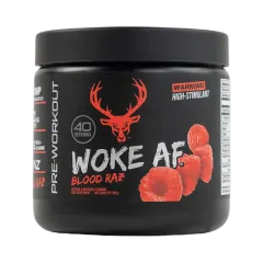 Bucked Up Woke Af Pre-Workout Blood Raz Red R/Berry (40svs) 260g