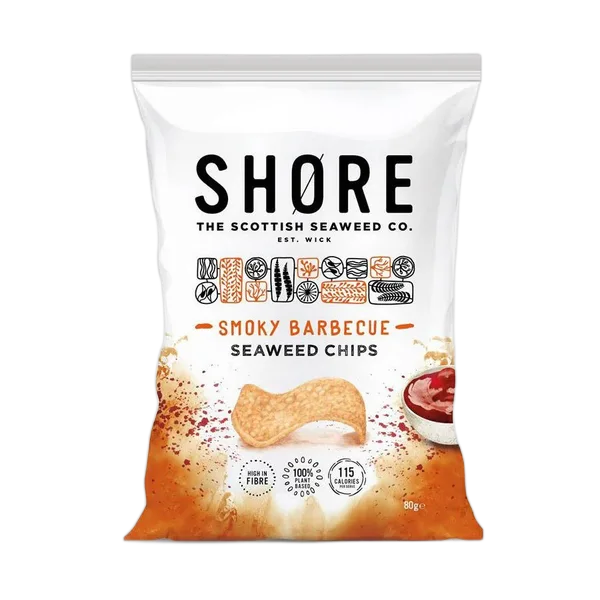 Shore Smoky Barbeque Seaweed Chips 80g