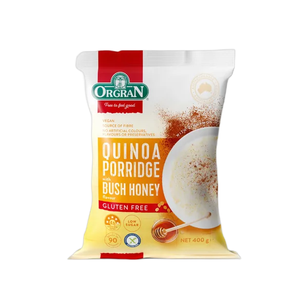 Orgran Gf Quinoa Porridge With Bush Honey 400g