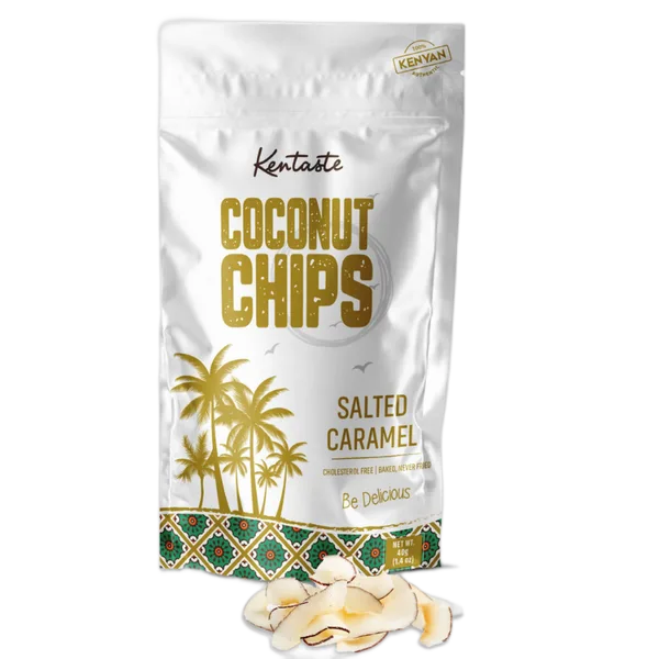 Kentaste Coconut Chips – Salted Caramel 40g