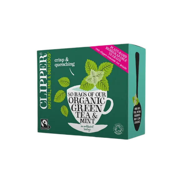 Clipper Org Green Tea & Mint 80s 140g