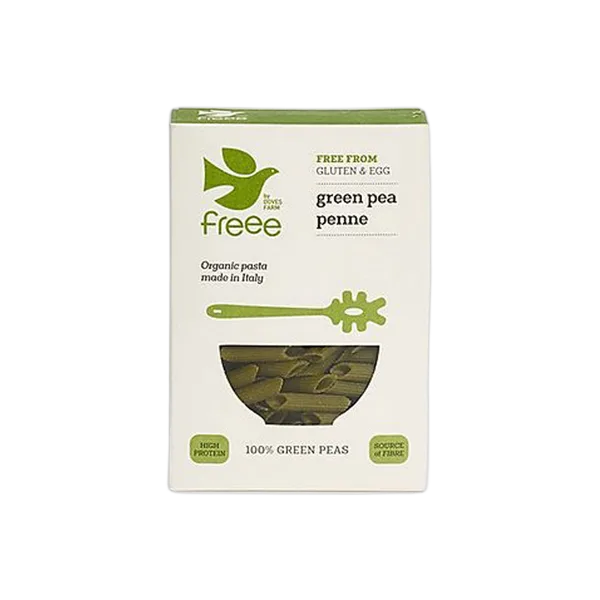 Doves G/F Org Green Pea Penne Pasta 250g