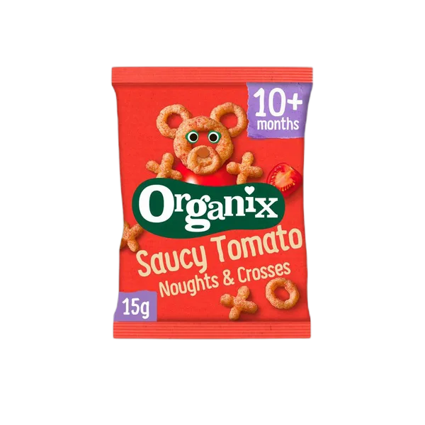 Organix Snacks Mp Saucy Tomato Noughts&Crosses 4x15gm