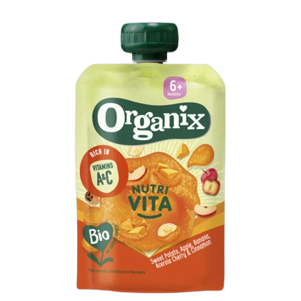 Organix Nutri Vita Swt Patato, Apple, Banana, Cherry & Cinnamon 100g #Or109522