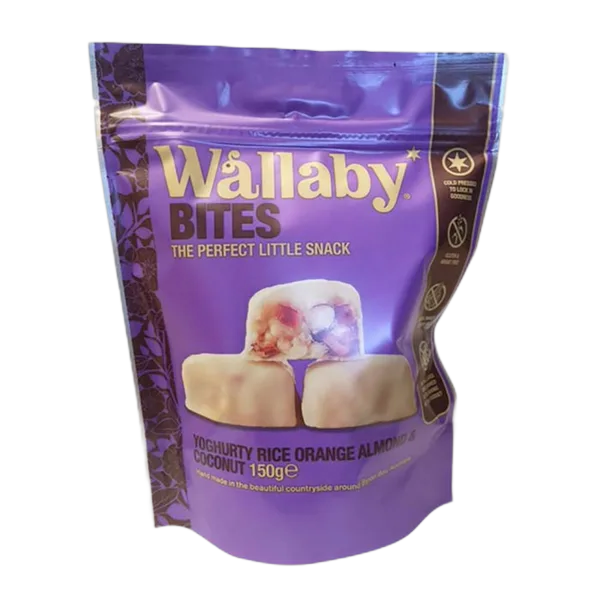 Wallaby Bites Yoghurty Rice Orange Almond & Coconut 150g