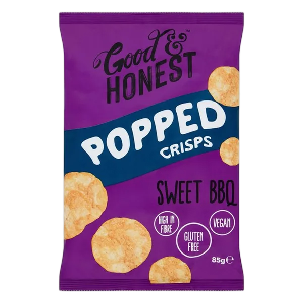 Good & Honest Popped Crisps Sweet Bbq 85g
