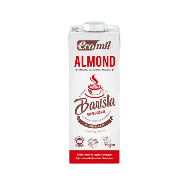 Ecomil Barista Almond Milk Bio Low Sugar 1ltr