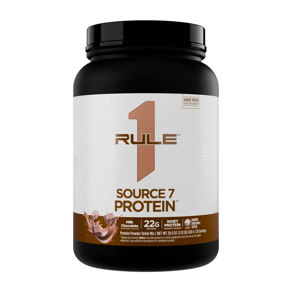Rule 1 Gf Source 7 Whey Prot. Milk Choc Pwdr 20svs/820g #Ru0505