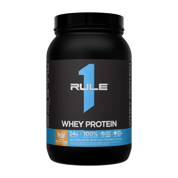 Rule 1 Gf 100% Whey Prot. Toasted Cinnamon Cereal Pwdr 27svs/905g #Ru0824