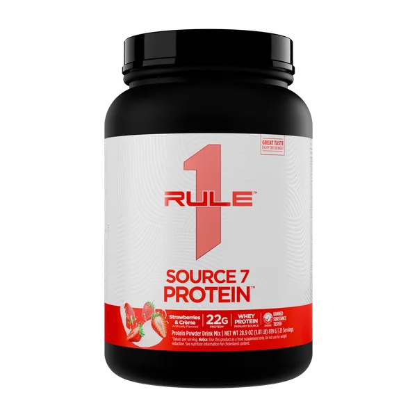 Rule 1 Gf Source 7 Whey Prot. S/Berries & CrèMe Pwdr 21svs/819g #Ru0549