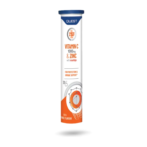 Quest Oad Vit C 1000mg & Zinc Rosehips Orange Flavour 1000mg 20s
