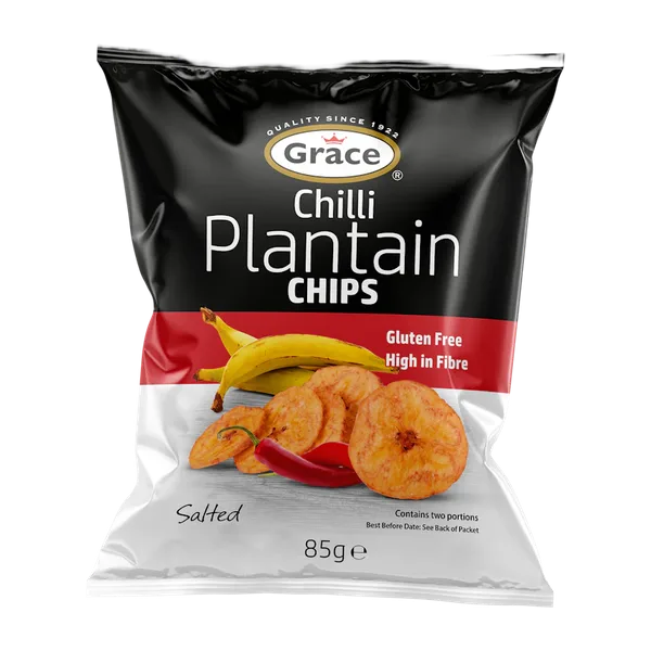 Grace Gf Plantain Salted Chilli Chips 85g #429060