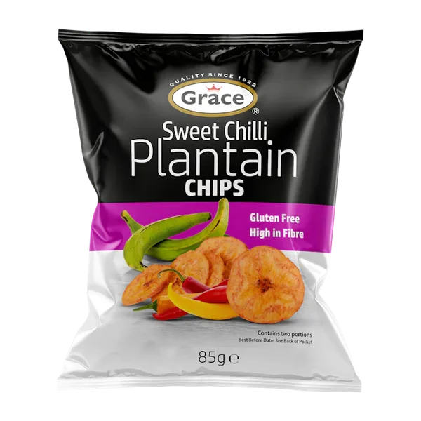 Grace Gf Plantain Salted Sweet Chilli Chips 85g #429069