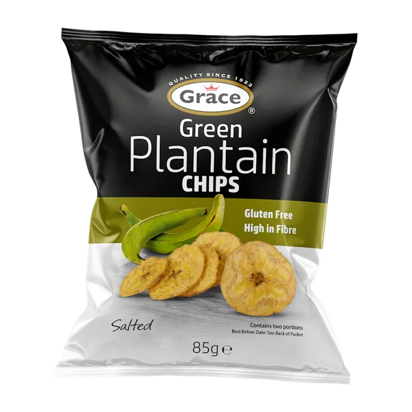 Grace Gf Plantain Salted Green Chips 85g #429100