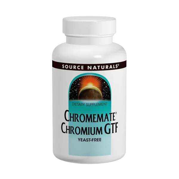Source Naturals Chromemate Chromium Gtf Ystfree 200mcg 60tabs #Sn0339
