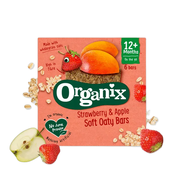 Organix S/Berry & Apple Soft Oaty Bars 138g #Or3010458 (X6)