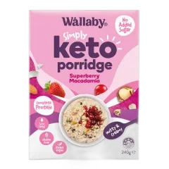 Wallaby Oat/F Porridge C/Berry & Vanilla Toasted A/Meal (6x40sachet) 240g #Bbs24572