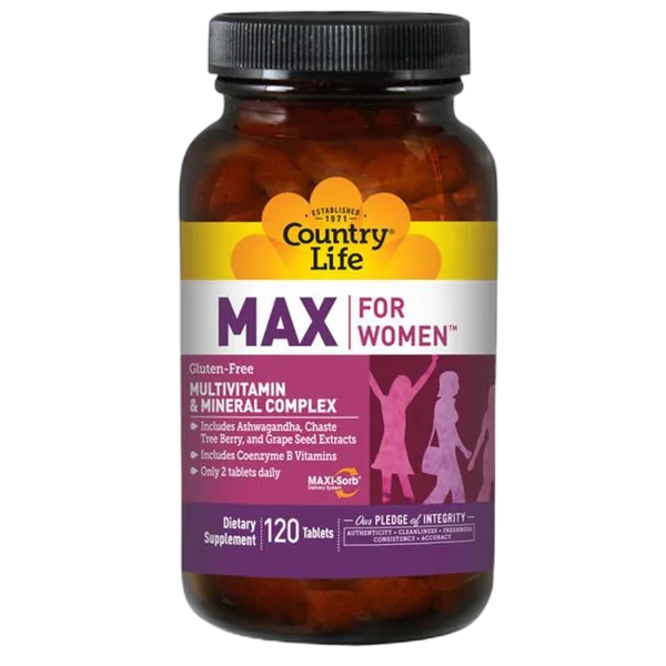Country Life Max For Women With Iron 120 Tabs #Cl8121