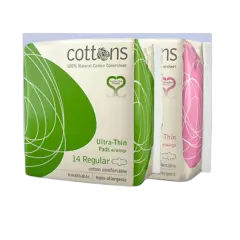 Cottons 100% Natural Ultra-Thin Pads Regular 14's#09103