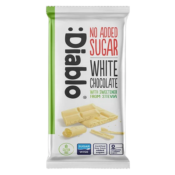 Diablo Nas Gf White Choc With Stevia 75g #Chk-075-Wts-P15