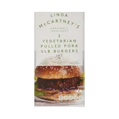 Linda Mccartney Vegetarian Pulled Pork 1/4lb Burgers 227g #1403405
