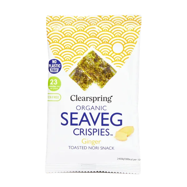 Clear Spring Org Seaveg Crispies Ginger 4g