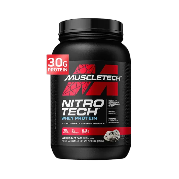 Muscle Tech Nitrotech Whey Prot. Cookies & Cream (2.2lbs) 998g