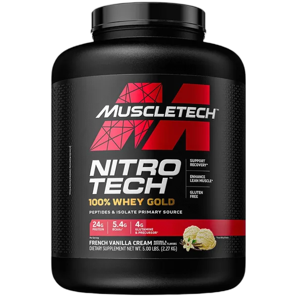 Muscle Tech Nitrotech Perf Series 100% Whey Gold French Van Creame (5.53lb) 2.51kg