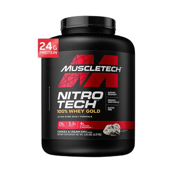 Muscle Tech Nitrotech Perf Series 100% Whey Gold Cookies & Cream (5lbs) 2.27kg