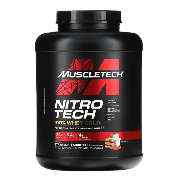 Muscle Tech Nitrotech 100% Whey Gold S/Berry Shortcake 5lbs (2.27kg)
