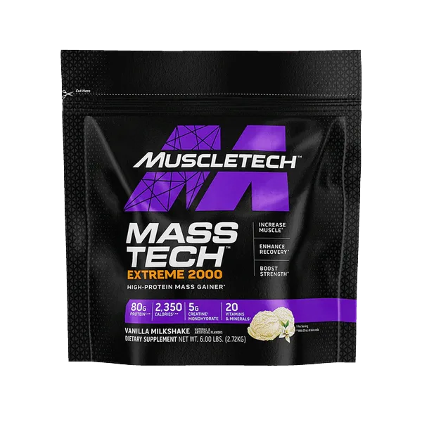 Muscle Tech Nitrotech Perf Series Mass Tech Extreme 2000 Vanilla Milkshake (6lbs) 2.72kg