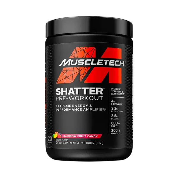 Muscle Tech Shatter Pre-Workout Rainbow Fruit Candy 11.81oz/335g