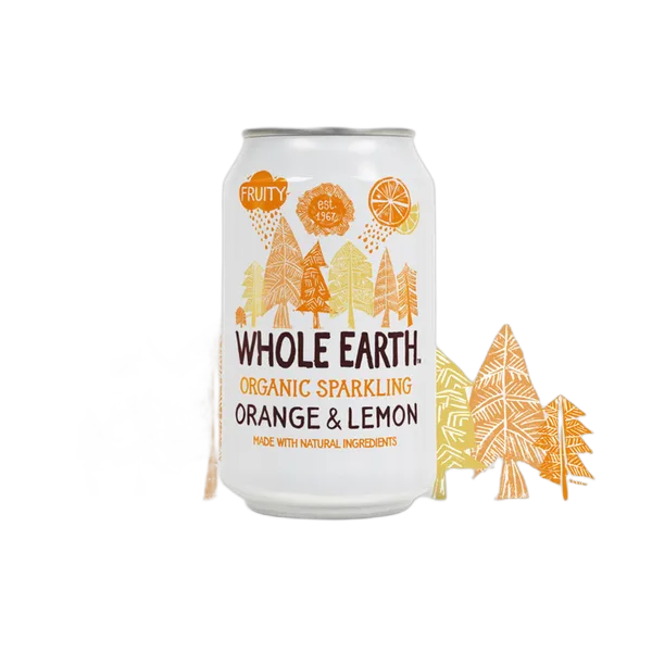 Whole Earth Org Spark Orange/Lemon Drink 330ml