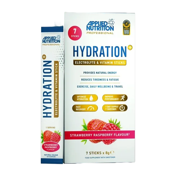 Applied Nutrition Gf Hydration Pwdr Str&Rsp/Berry Flavor (7stks) 56g #Hydstickssr