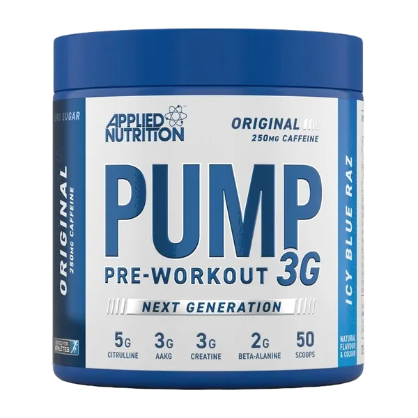 Applied Nutrition Pump 3g Pre-Workout Icy Blue Raz 25svs/375g #P3gbr