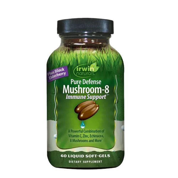 Irwin Naturals Pure Defense Mushroom-8 Immune Support 60 Sfgls
